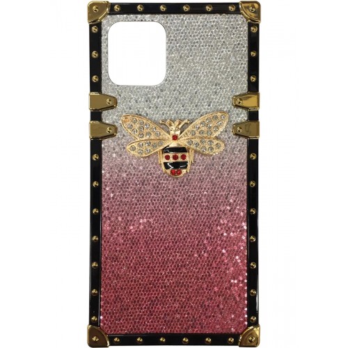 iP14ProMax  Glitter Butterfly Case Pink